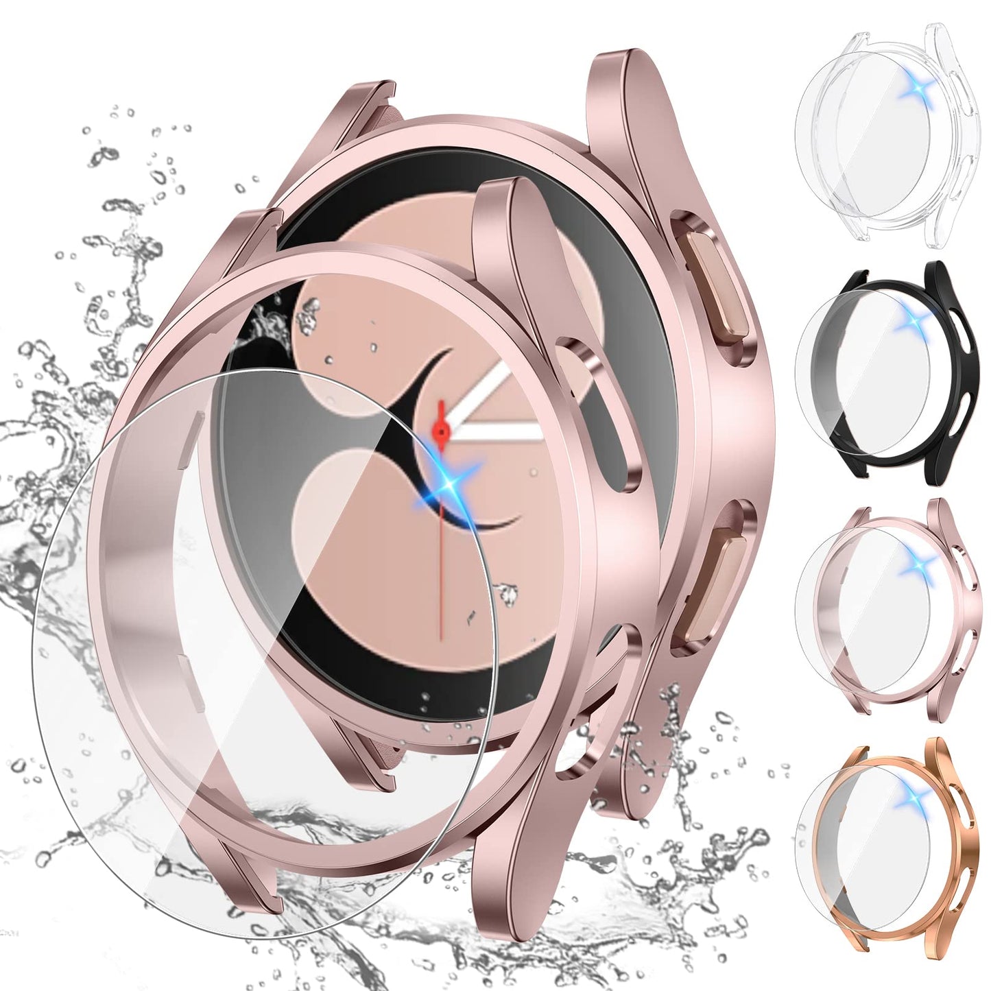 Tensea Protector de Pantalla para Samsung Galaxy Watch (Paquete 4+4 / 40mm)