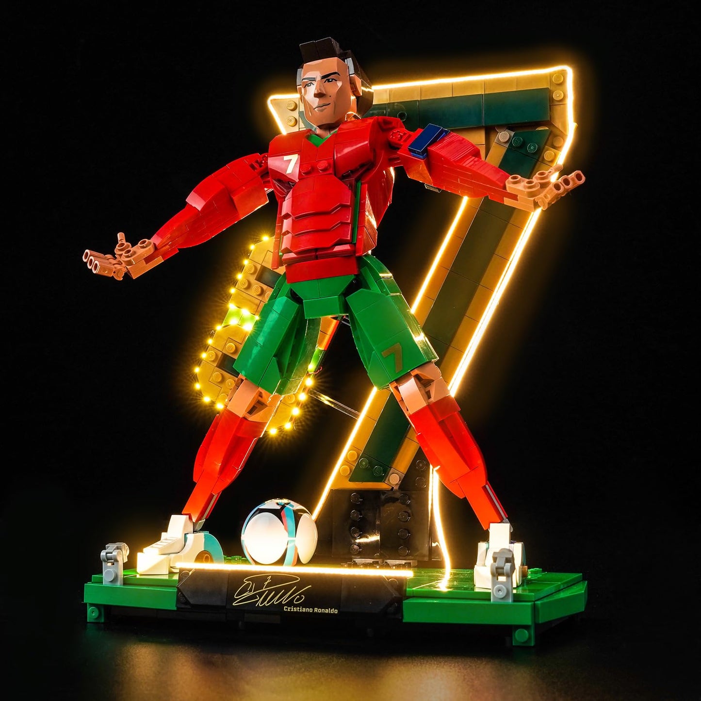 Hilighting Kit de Luces LED Mejorado para LEGO Lionel Messi (Compatible con 43016)