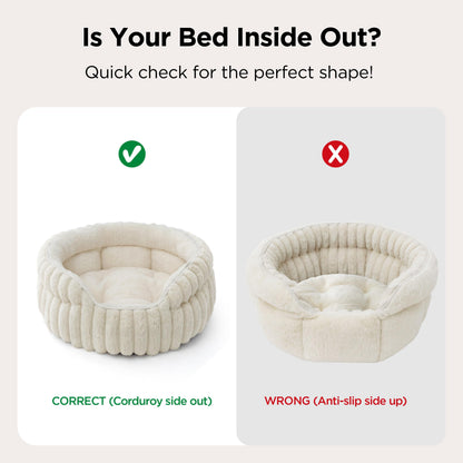 Bedsure ComfyFleece™ Cama para Gatos (20"x20"x8" / Gris Cálido)