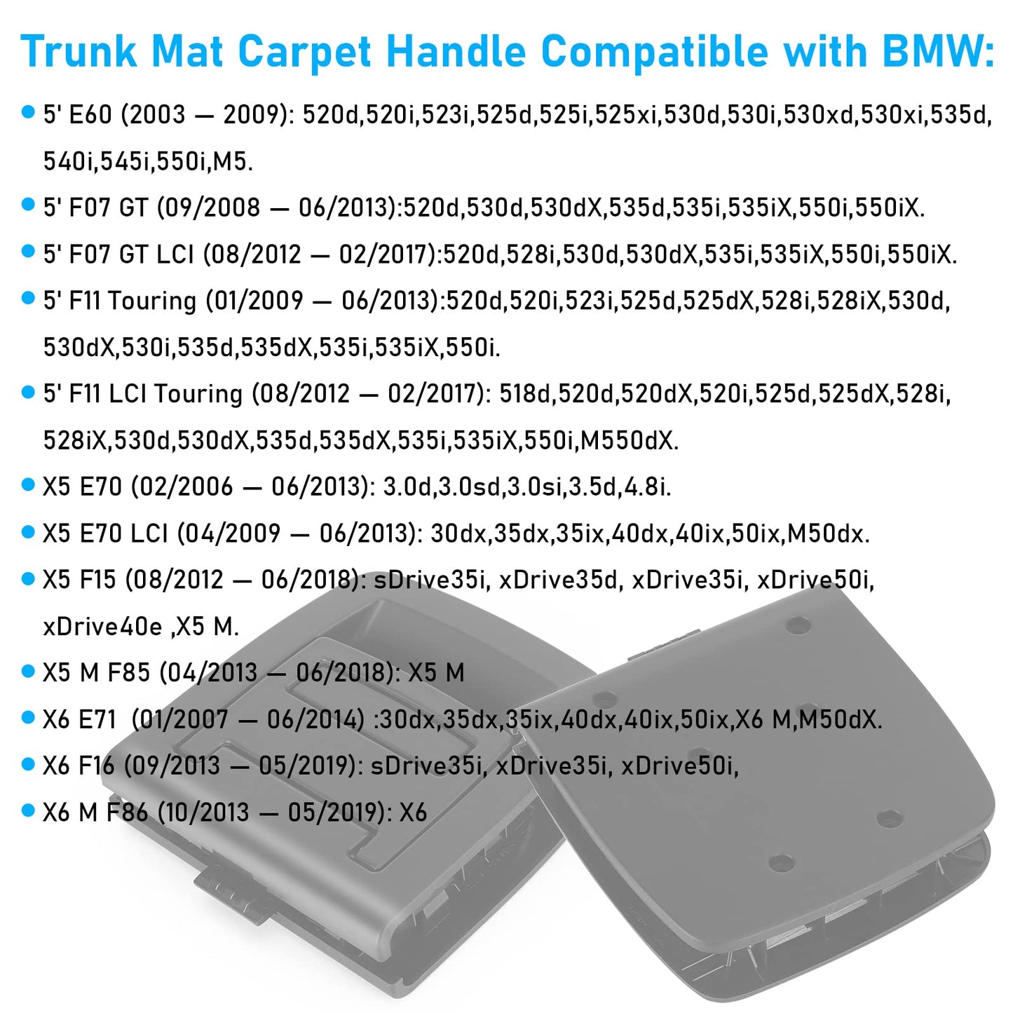 Jaronx Tirador de Alfombra para Maletero de BMW