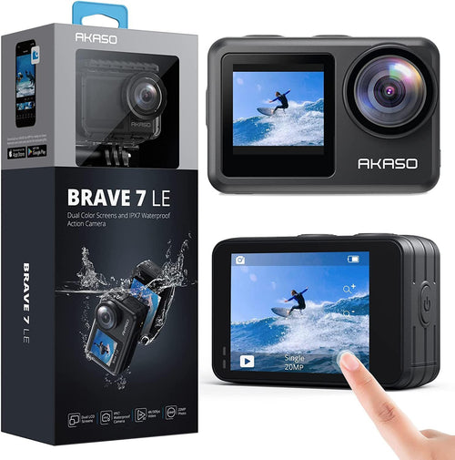 AKASO Cámara de Acción WiFi Brave 7 LE 4K30FPS 20MP (Vlog Camera)