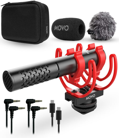 Movo X1-Mini Micrófono Shotgun para Video