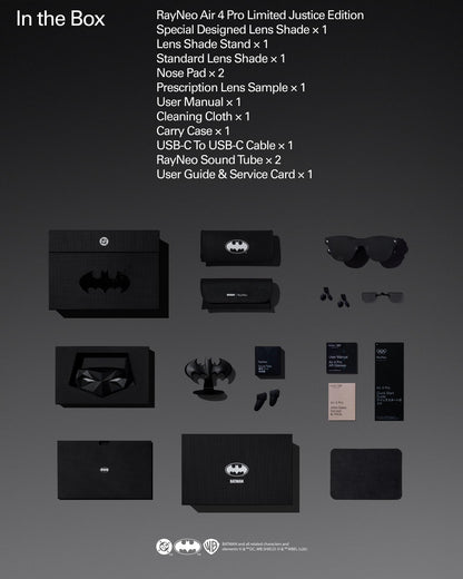 RayNeo Lentes AR/XR Air 4 Pro Edición Batman