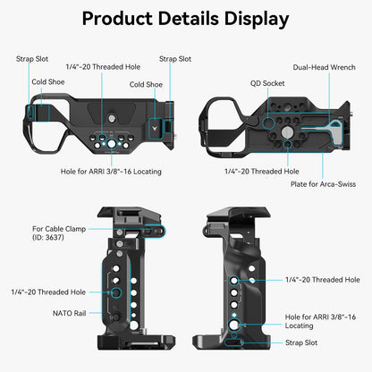 SmallRig Jaula para Cámara Sony A7RIII / A7III / A7M3 (Negro / 2087)