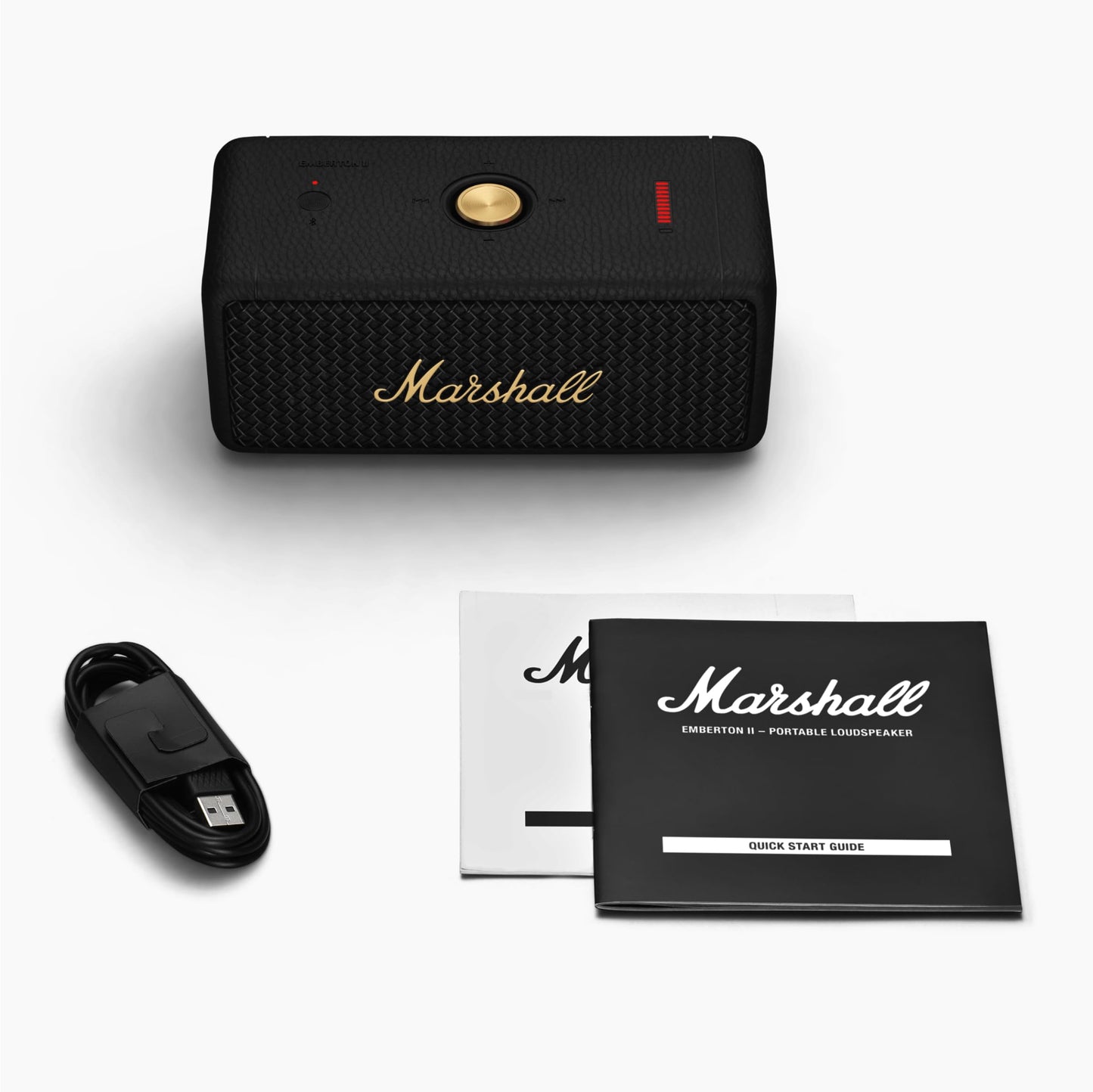 Marshall Emberton II Altavoz Portátil Bluetooth (Negro y Latón)