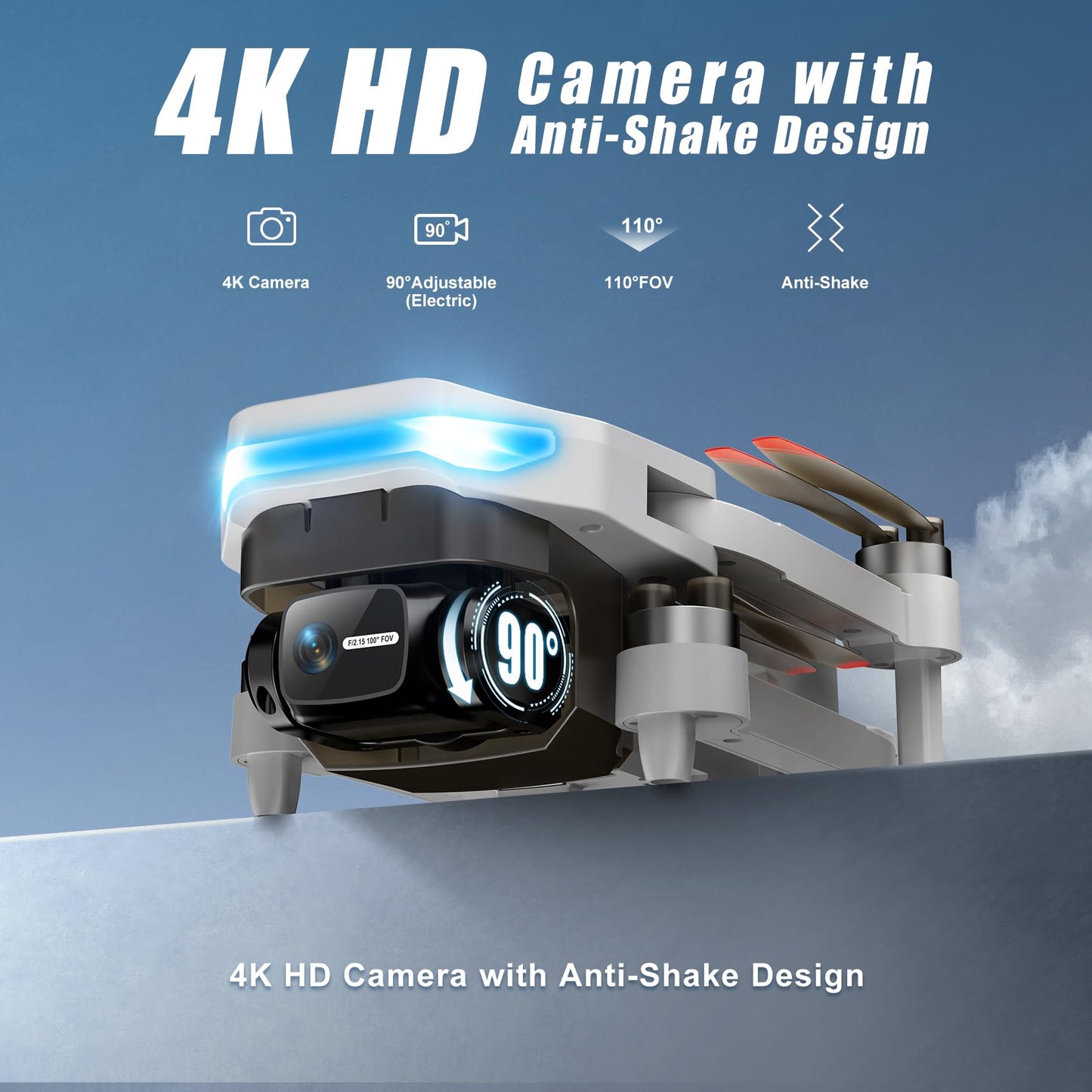 Oddire Drones con Cámara 4K para Adultos (249g / 2 Baterías)