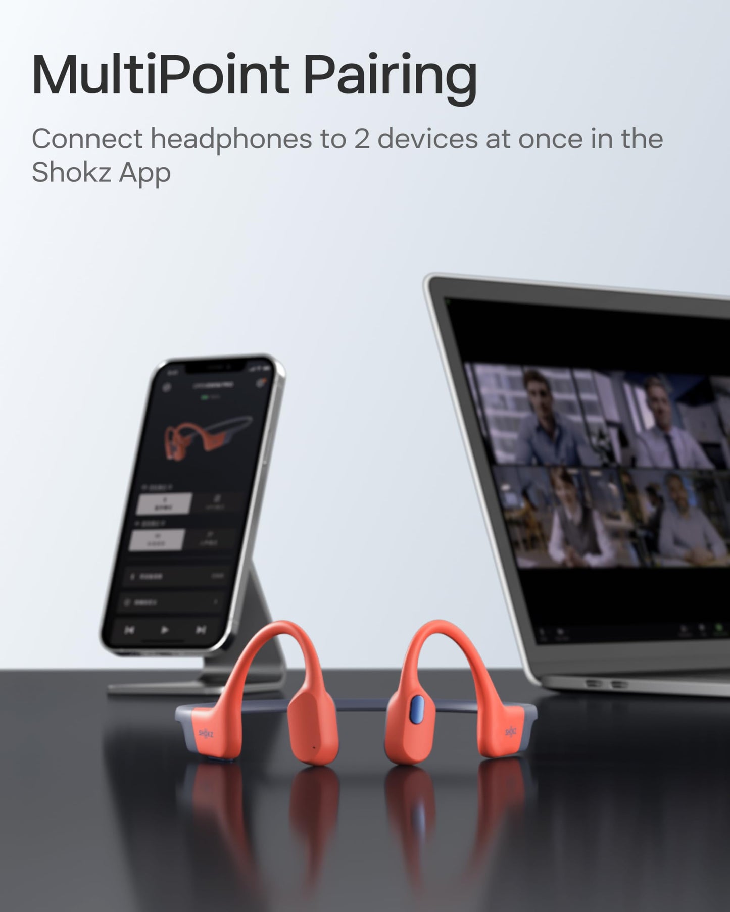 SHOKZ Auriculares Deportivos de Conducción Ósea OpenSwim Pro (Rojo)
