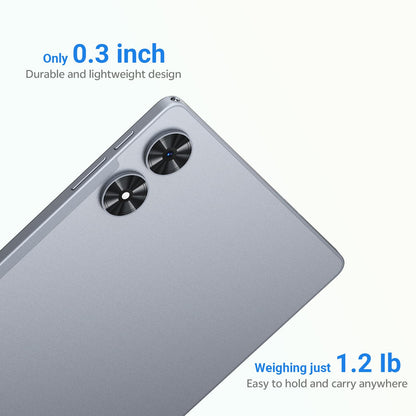 Frameflow Tablet 11 inch, Android 16 Tablet with Octa-Core Processor, 20GB RAM 128GB ROM 1 TB Expandable, 1280x800 IPS Touch Screen, GPS, 8H Battery, WiFi 6, BT 5.2, 8MP+13MP Dual Camera (Gray)