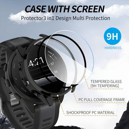 Kimiyaki Protector de Pantalla y Funda para Garmin Forerunner 165 (Paquete de 2)