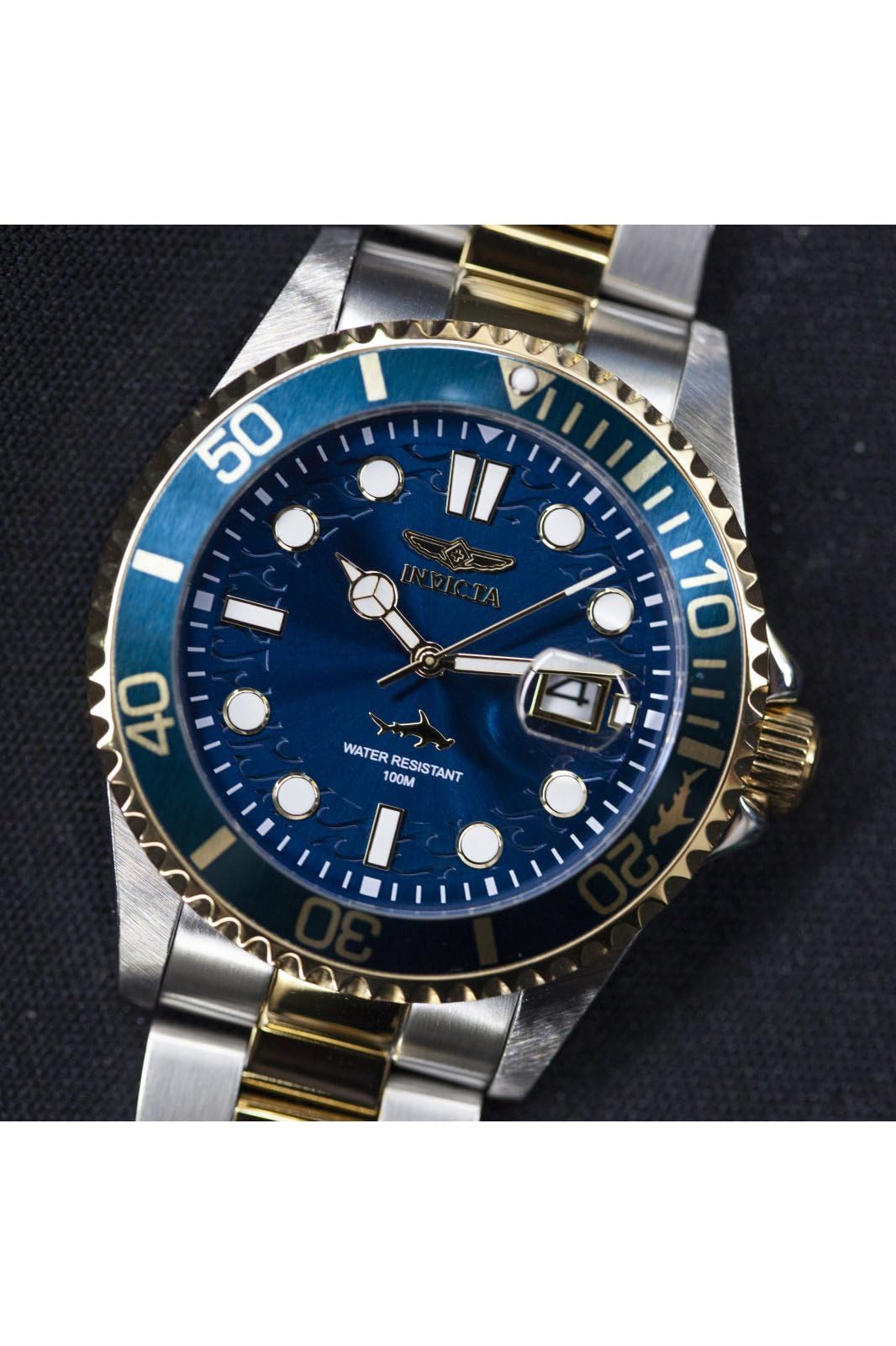 Invicta Mens Pro Diver Quartz Watch, Two Tone, 30021