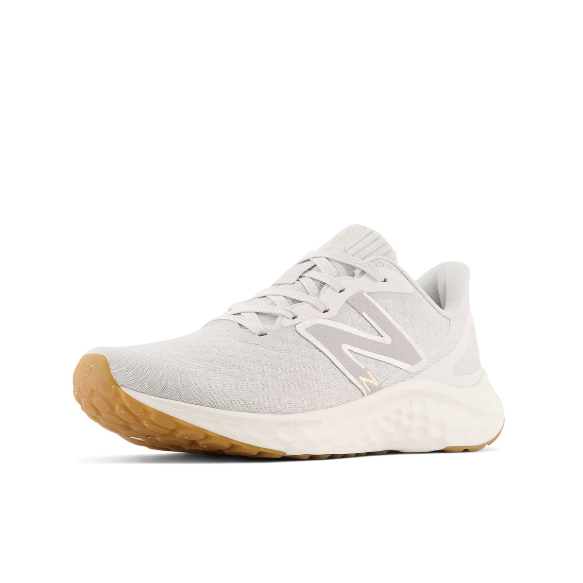 New Balance Women's Fresh Foam Arishi V4 Running Shoe, Summer Fog/Nimbus Cloud/Light Gold Metallic
