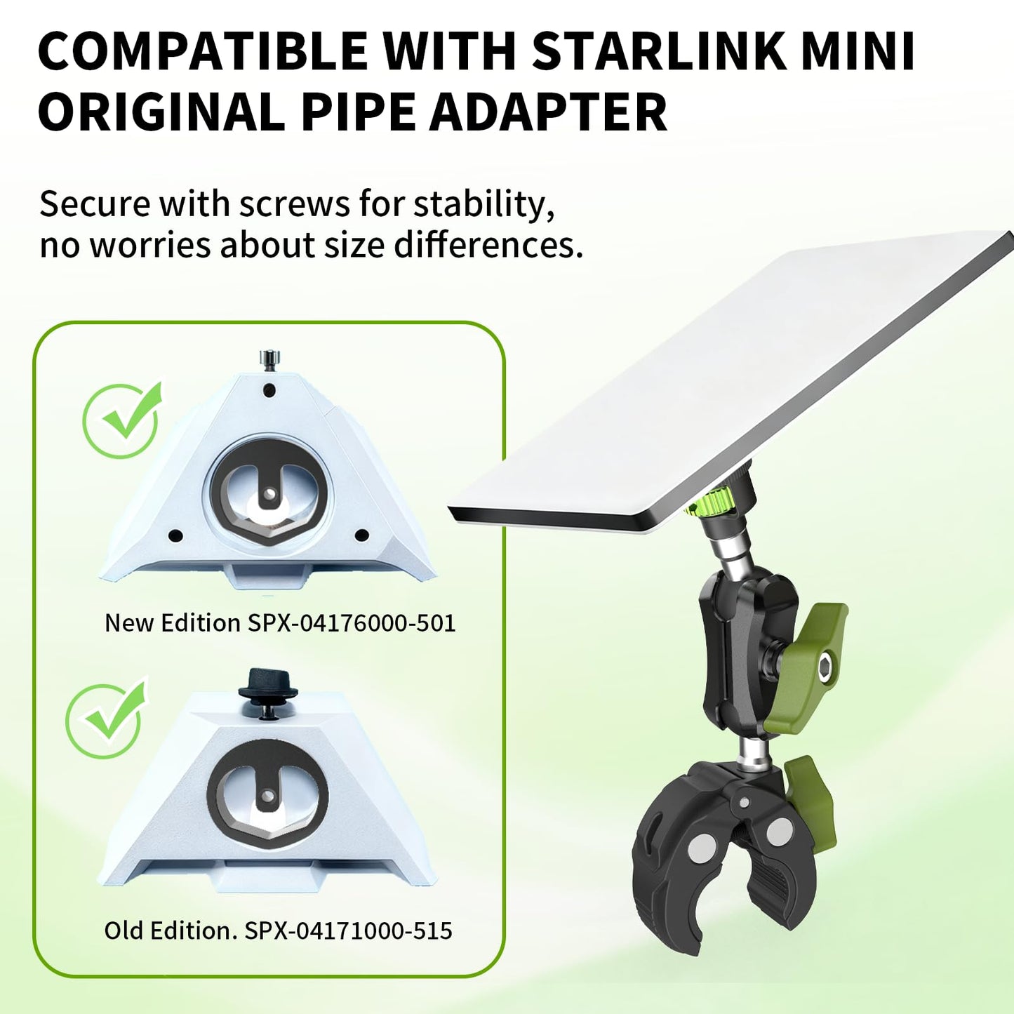 Soporte y Abrazadera Ajustable para Starlink Mini (Aluminio)
