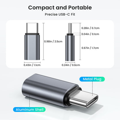 RUXELY Adaptador Extensor USB Tipo C (Paquete de 3 / 100W)