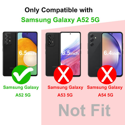 TENOC Funda para Teléfono Samsung Galaxy A52 4G/5G (Negro)