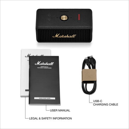 Marshall Emberton III Altavoz Portátil con Bluetooth (Negro y Latón)