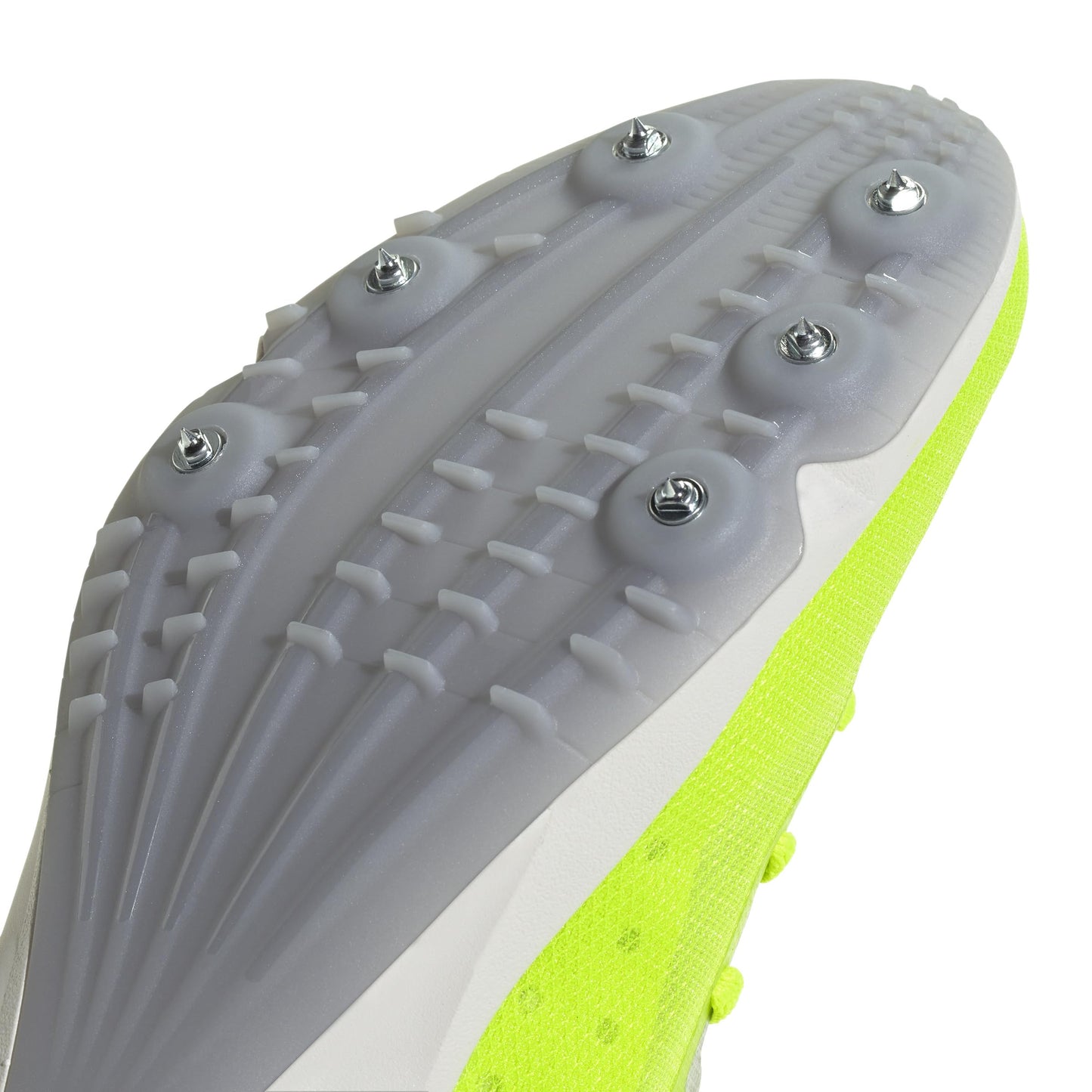adidas Unisex-Adult Adizero Distancestar Track and Field, Lucid Lemon/Black/Halo Silver