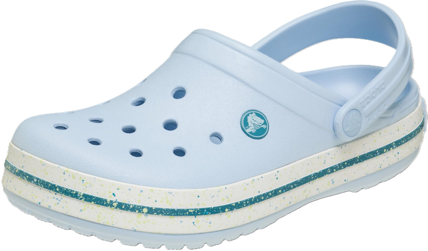 Crocs Zueco Unisex Crocband para Adulto (Talla 7 Mujer y 5 Hombre / Speckled Blue Frost)