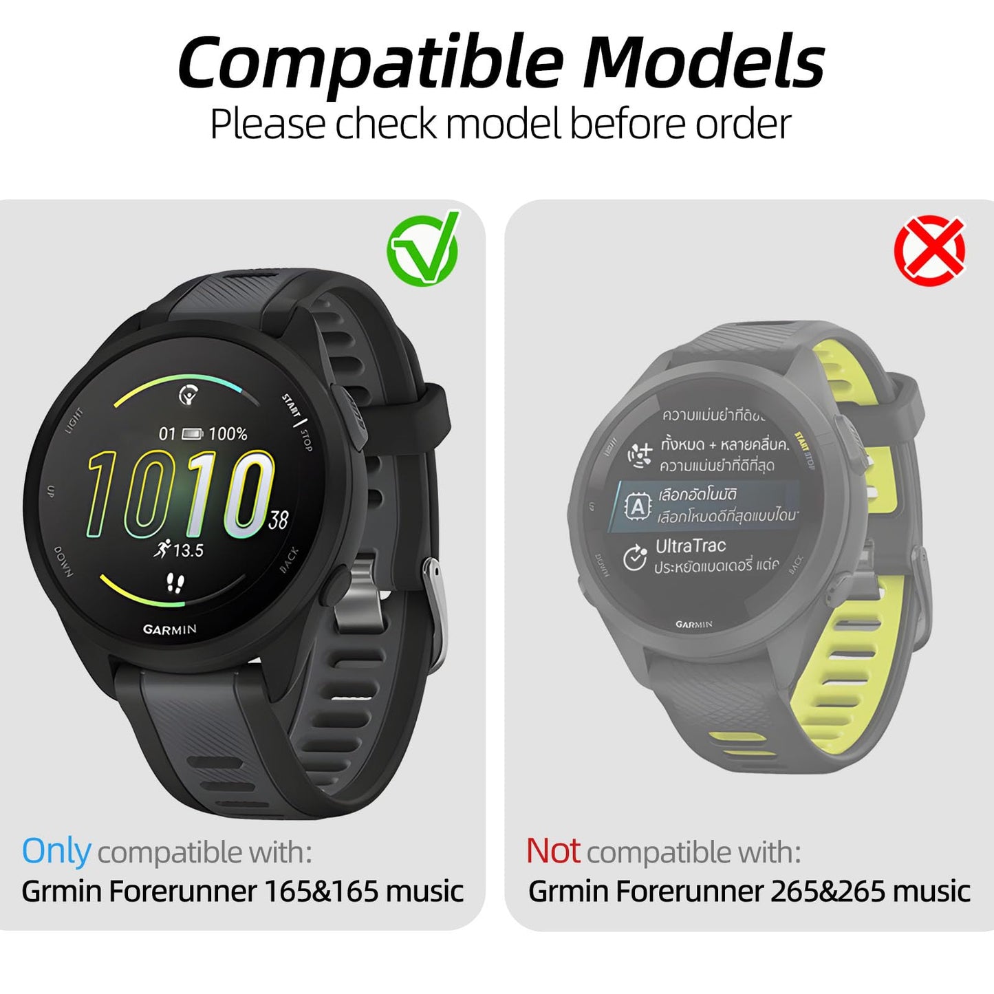Kimiyaki Protector de Pantalla y Funda para Garmin Forerunner 165 (Paquete de 2)