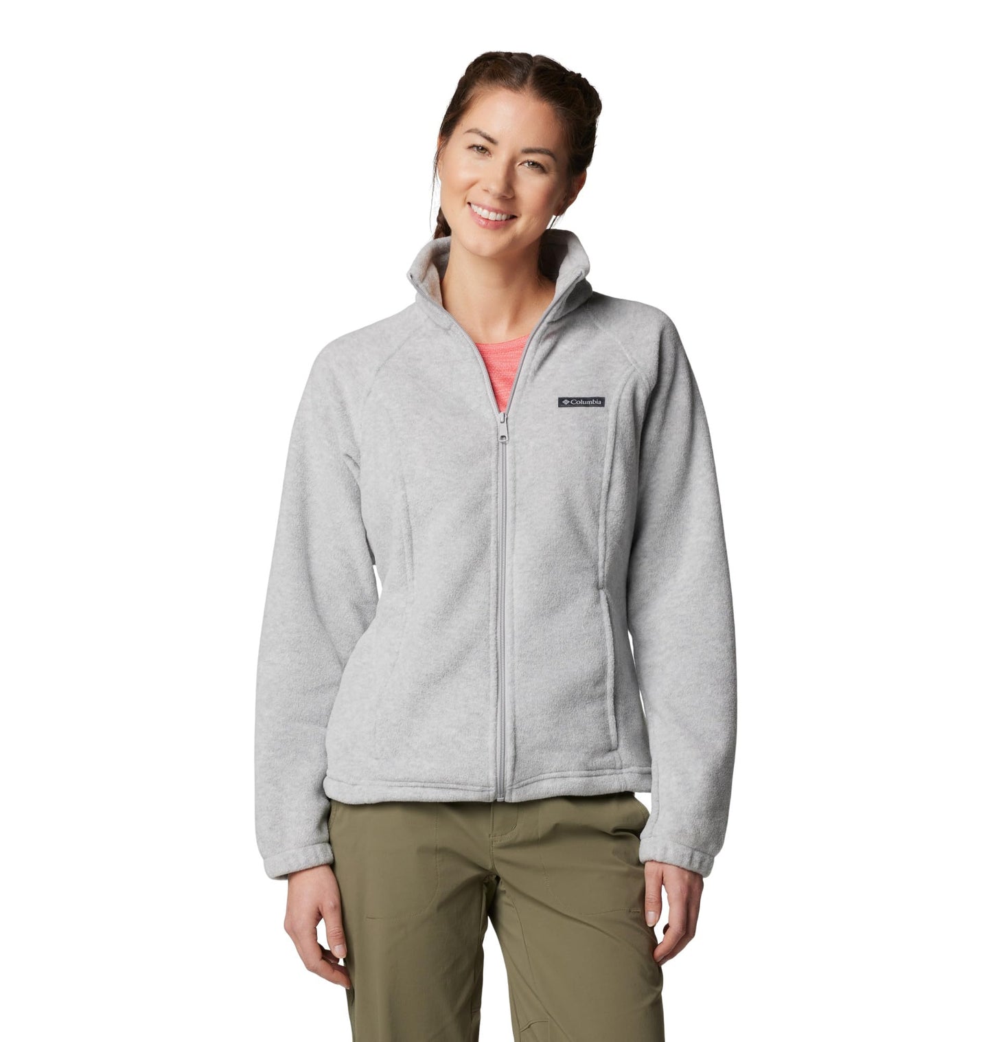 Columbia Chaqueta de Forro Polar Benton Springs para Mujer (Gris Cirrus Heather / Talla M)
