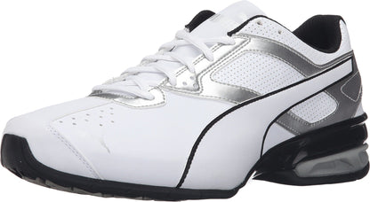 PUMA Men's Tazon 6 FM Cross Training Shoes, White-Silver-Black