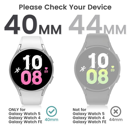 Tensea Protector de Pantalla para Samsung Galaxy Watch (Paquete 4+4 / 40mm)