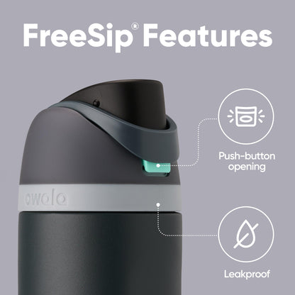 Owala Botella de Agua Aislada FreeSip de 24 oz (Marea Nebulosa)