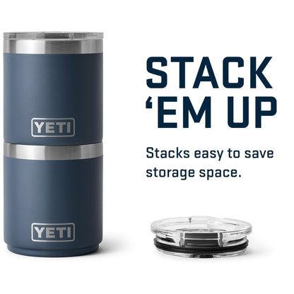 YETI Rambler 10 oz Ceramic Lined Lowball 2.0, Vacuum Insulated with MagSlider Lid, Navy