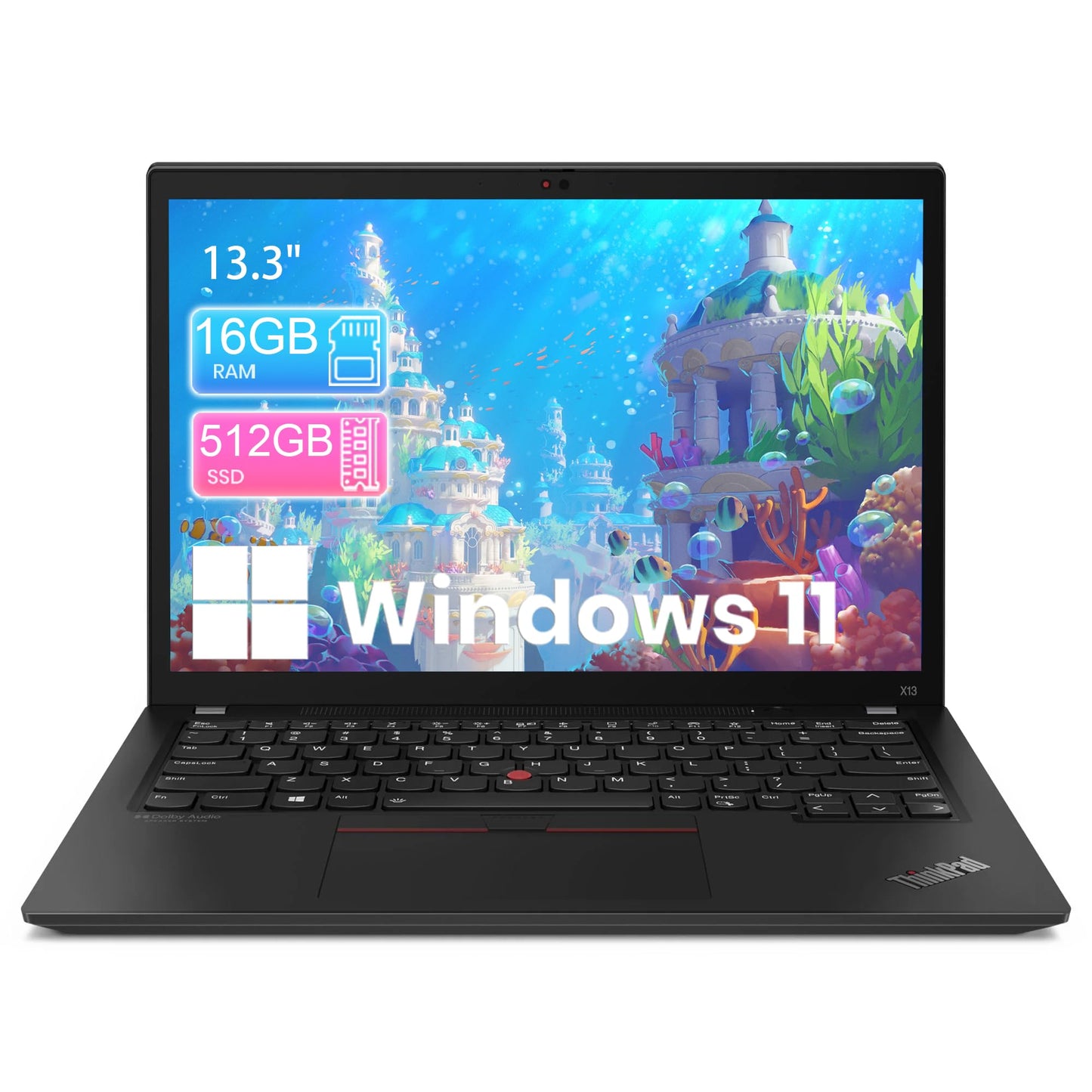 Lenovo Computadora Portátil ThinkPad X13 (512GB / Renovada)
