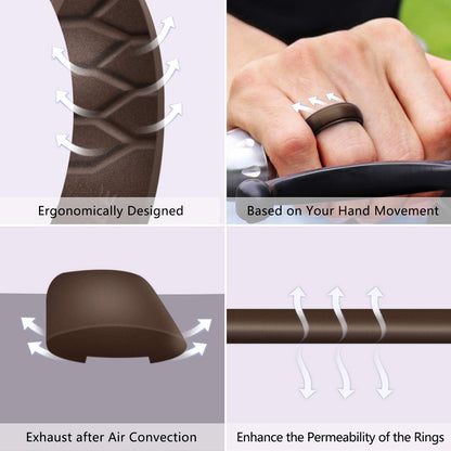 Forthee Anillo de Boda de Silicona para Hombre