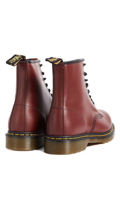 Dr. Martens Unisex 1460 Smooth Leather 8 Eye Boot, Cherry Red
