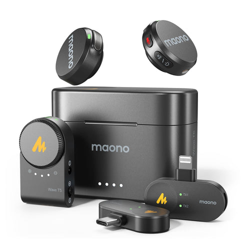 MAONO Micrófono Lavalier Inalámbrico Wave T5