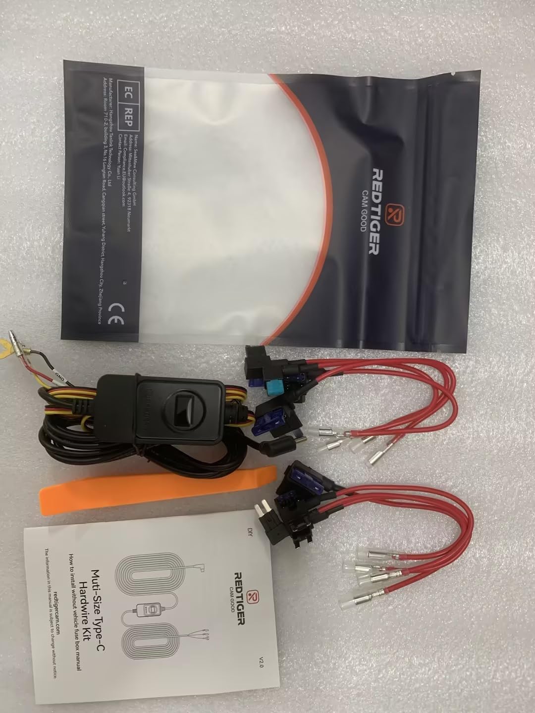 REDTIGER Kit de Cables para Cargador de Cámara de Salpicadero F7N (Doble-4 Fusibles)