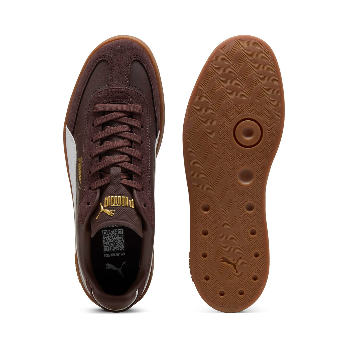 PUMA Men's Club II Era Shoes, Chocolate Brown- White SS26, Puma Club Ii Era