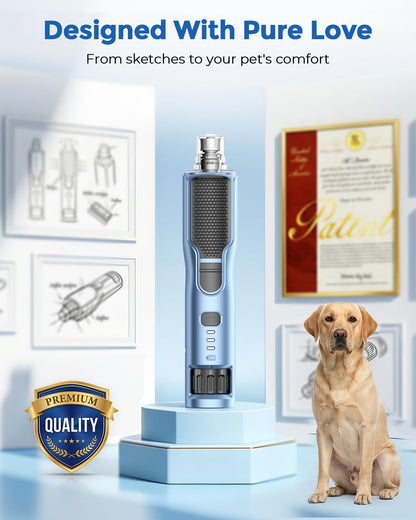 Pulidor de Uñas de 7 Velocidades para Perros y Gatos (Azul)