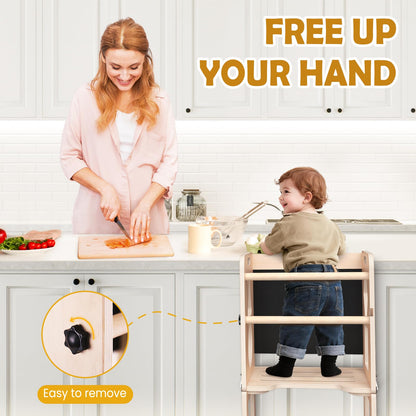 Woodure Taburete de Cocina 4 en 1 para Niños