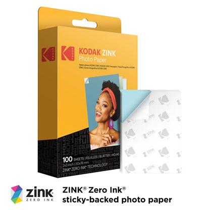 KODAK Papel Fotográfico ZINK Premium 2x3 (100 Hojas)