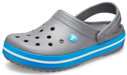 Crocs Zueco Unisex Crocband (Carbón/Océano / Talla 8 Mujer/6 Hombre)