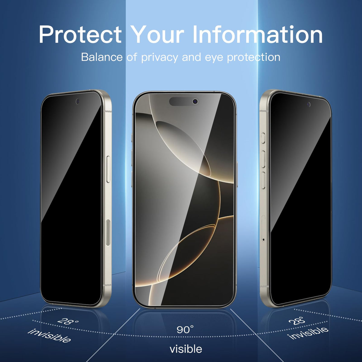 NEW'C Protector de Pantalla de Privacidad (iPhone 17 / 17 Pro / 16 Pro)