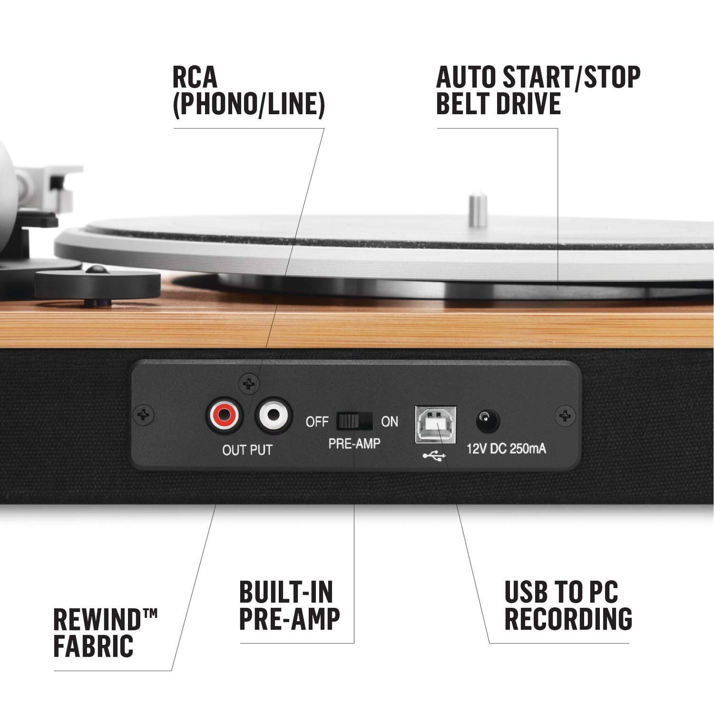 House of Marley Stir It Up Tocadiscos Inalámbrico (2 Velocidades)