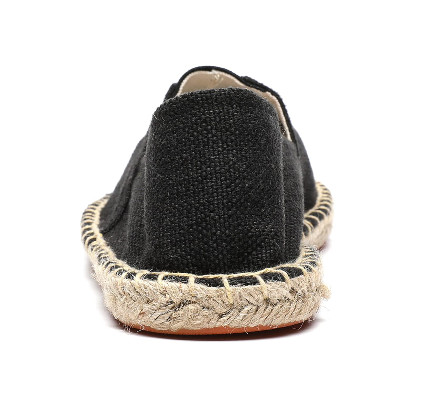 Mintzice Men's Solid Comfortable Slip on Canvas Espadrilles Flat Black