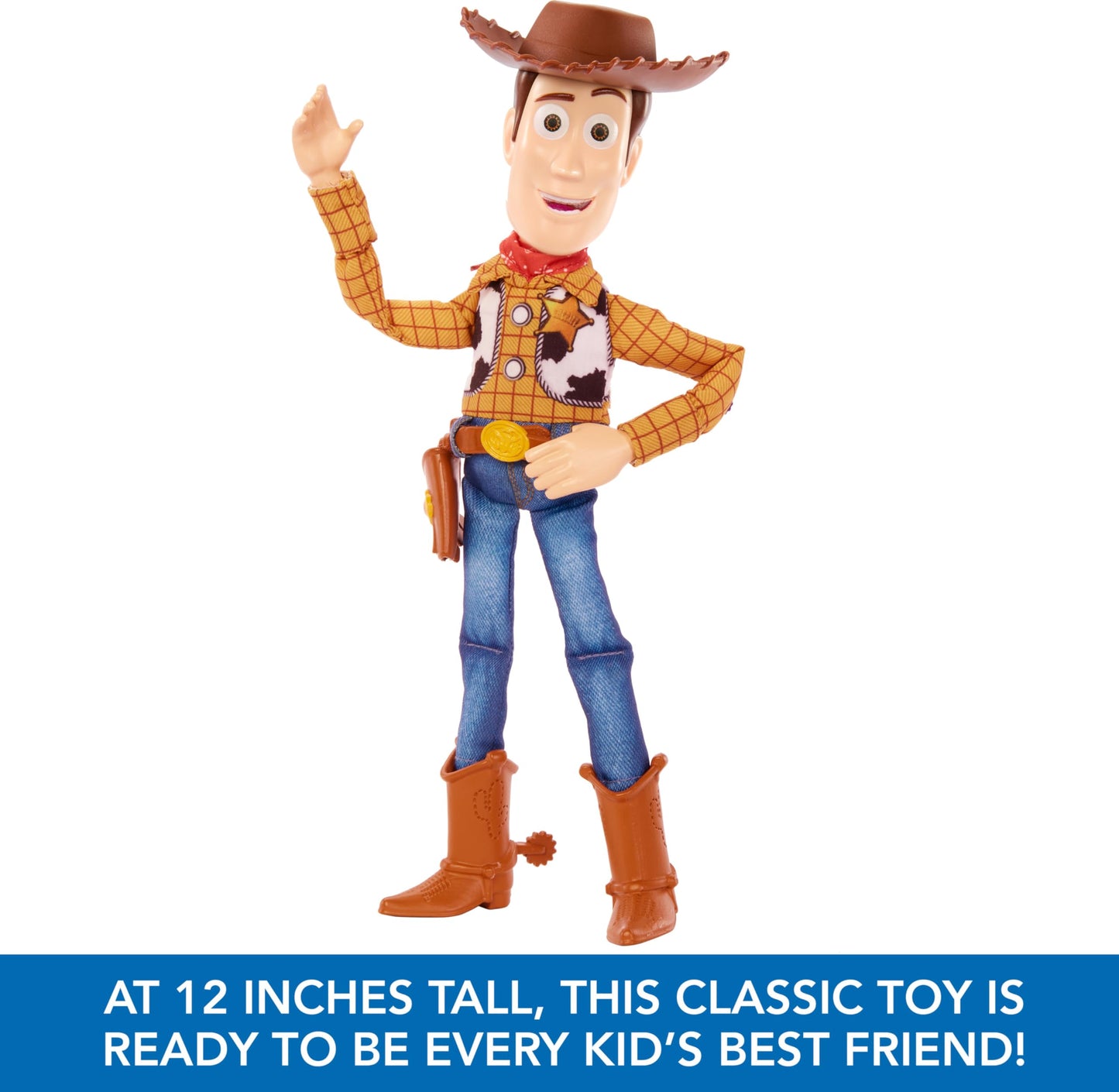 Mattel Figura de Acción Woody Parlante de Toy Story (12 pulgadas)