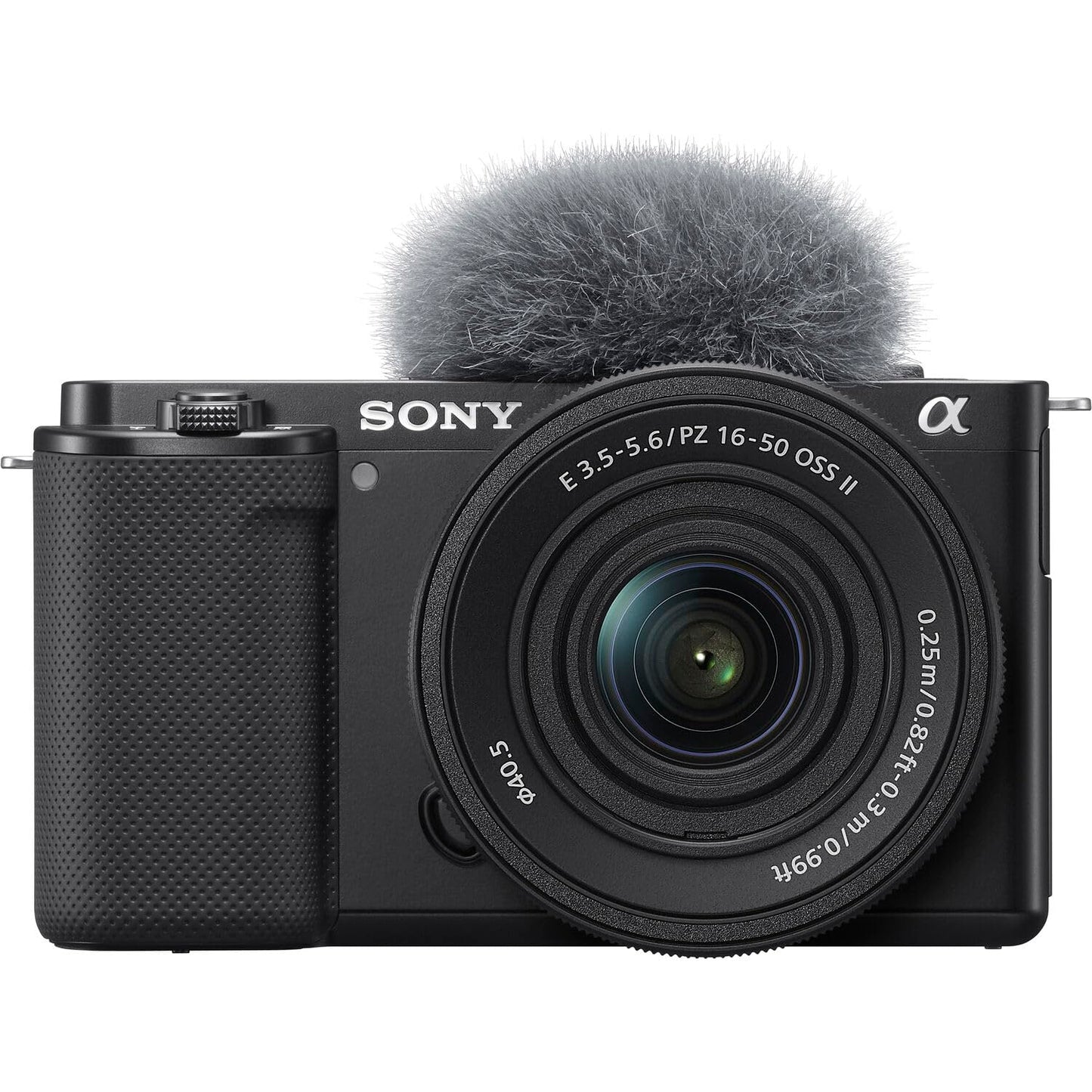 Sony ZV-E10 Mirrorless Camera Kit with 16-50mm II Power Zoom Lens (Black) | APS-C Sensor | Compact Creator Tool + 64GB Card + Bag + Card Reader + HDMI Cable + Flex Tripod + Hand Strap + More