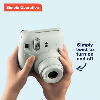 Fujifilm Instax Mini 12 Cámara Instantánea (Blanco Arcilla)
