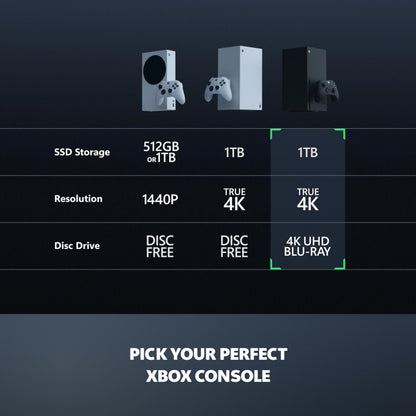 Xbox Series X - Gaming Console - 1TB SSD - Includes Wireless Controller - 4K Gaming - 120FPS - Carbon Black
