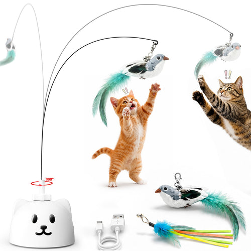 CATPICK Juguete Interactivo de Pájaro Volador para Gatos