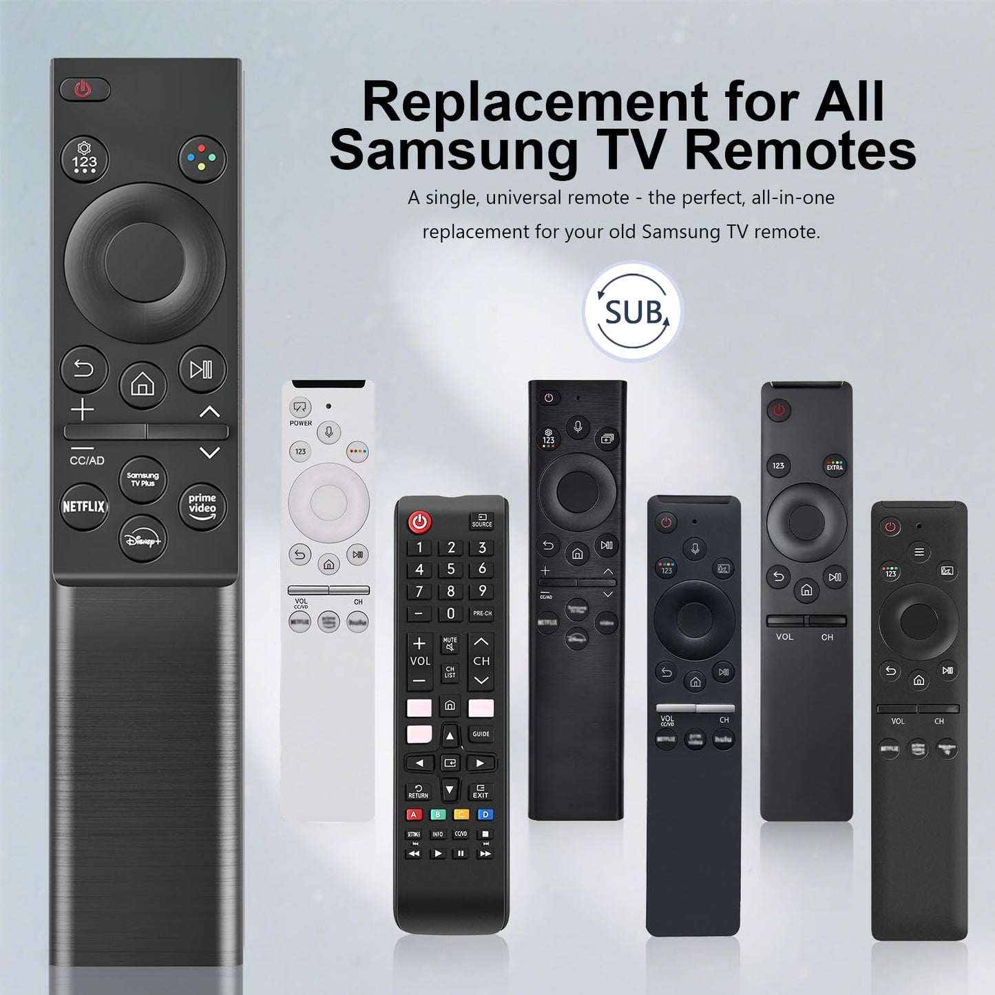 Control Remoto de Repuesto para Samsung Smart TV (Modelo BN59-01388A)