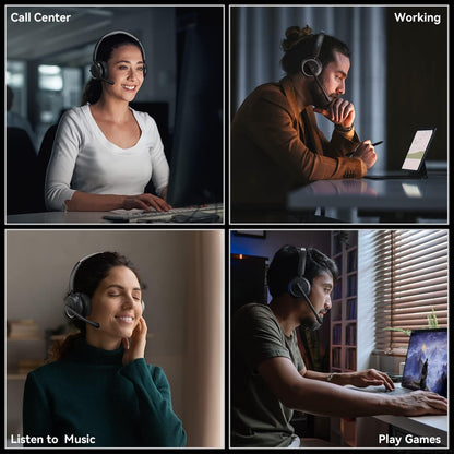 Auriculares Inalámbricos Bluetooth con Micrófono para el Trabajo (Cancelación de Ruido)