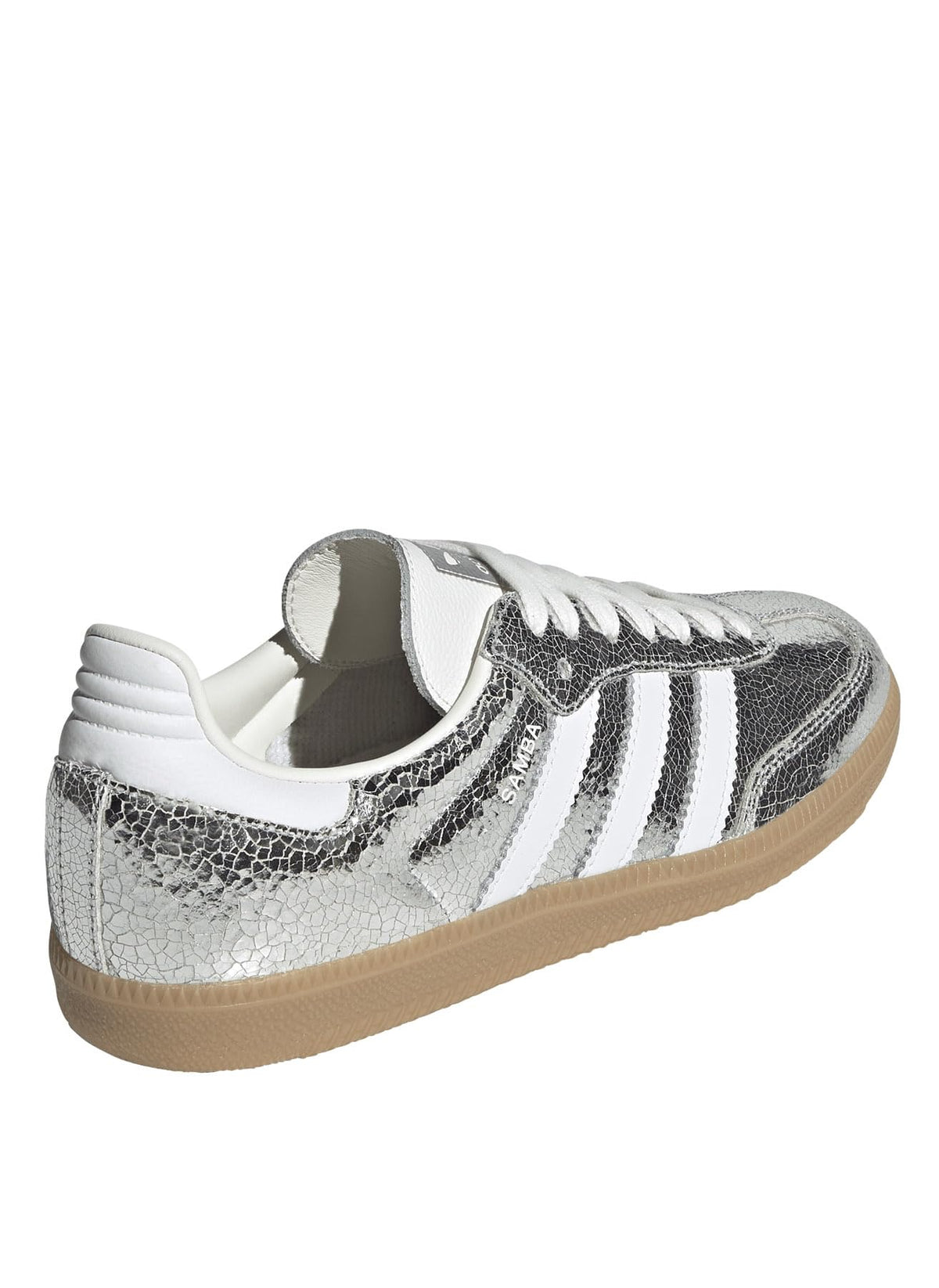 Adidas Samba OG Womens Sneaker (Silver Metallic Cracked Leather