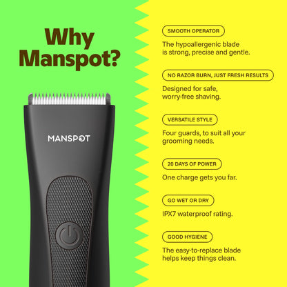 MANSPOT Recortadora de Vello Corporal y de Ingle para Hombres