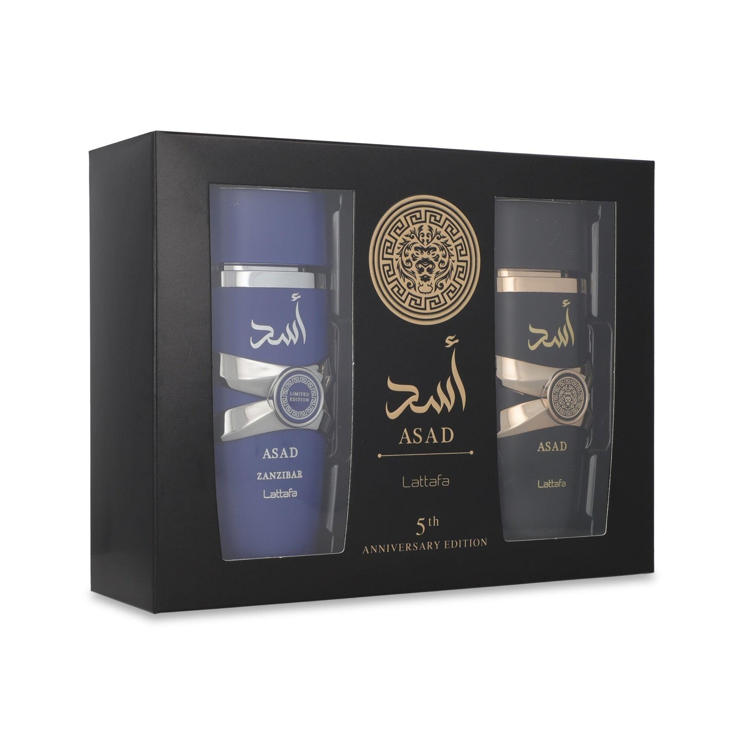Lattafa Asad 5th Anniversary Edition Set (2 × 3.4 Ounce / 100 ml)